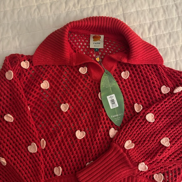 FARM Rio Heart sweater! ❤️❤️❤️ - Picture 2 of 5